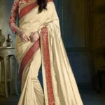Chikko & Red Georgette Saree