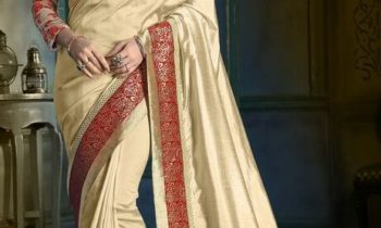 Chikko & Red Georgette Saree