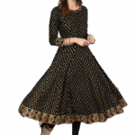 Black & Gold Print Anarkali