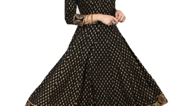 Black & Gold Print Anarkali