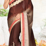 Navy Blue Georgette Saree