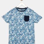 Boys Solid Cotton Blend T Shirt