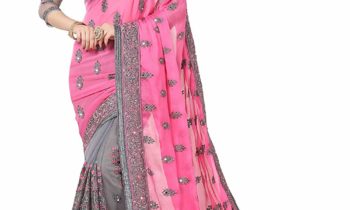 Women's Rose Chiffon Saree