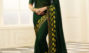 Green Georgette Saree