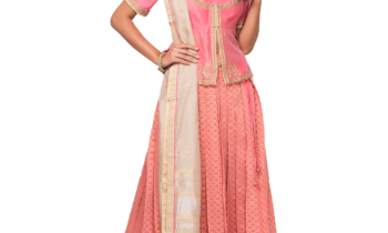 Pink Cotton Cutwork Lehenga