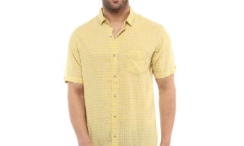 Yellow Cotton Casual Shirts